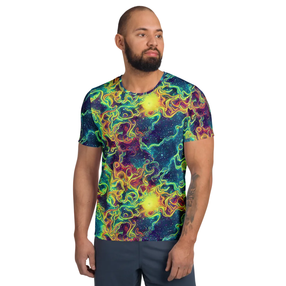 Echoed Pulses on Men's Athletic T-Shirt — Front
