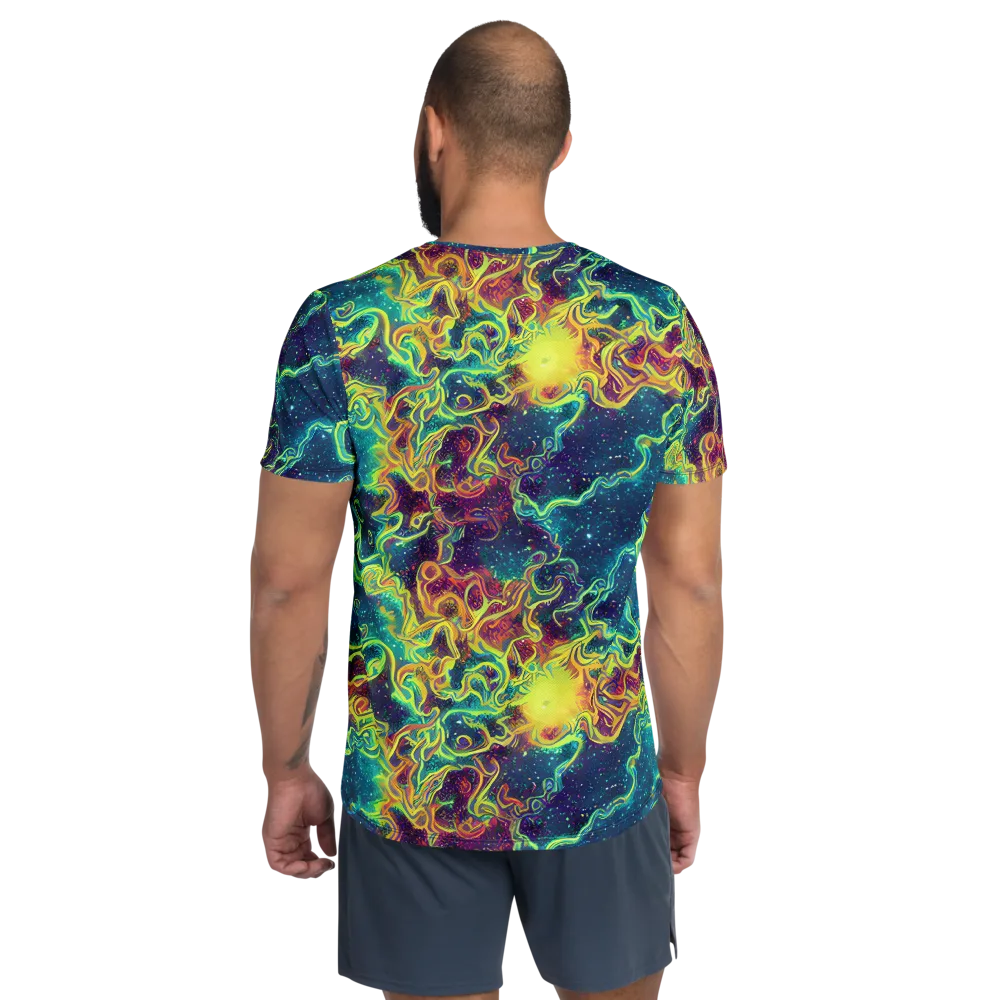 Echoed Pulses on Men's Athletic T-Shirt — Back