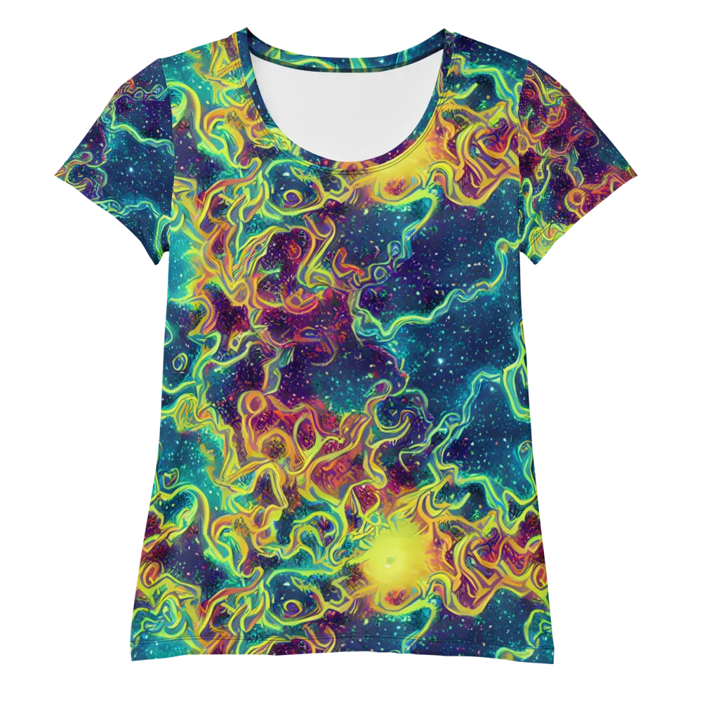 Echoed Pulses on Women's Athletic T-Shirt — Front