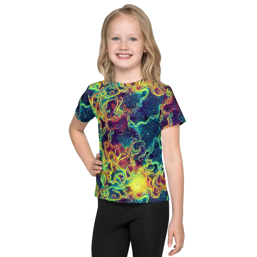 Echoed Pulses on Kids Crew Neck T-Shirt — Front