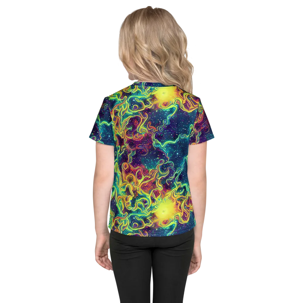 Echoed Pulses on Kids Crew Neck T-Shirt — Back