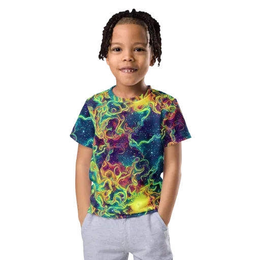 Echoed Pulses on a Kids Crew Neck T-Shirt