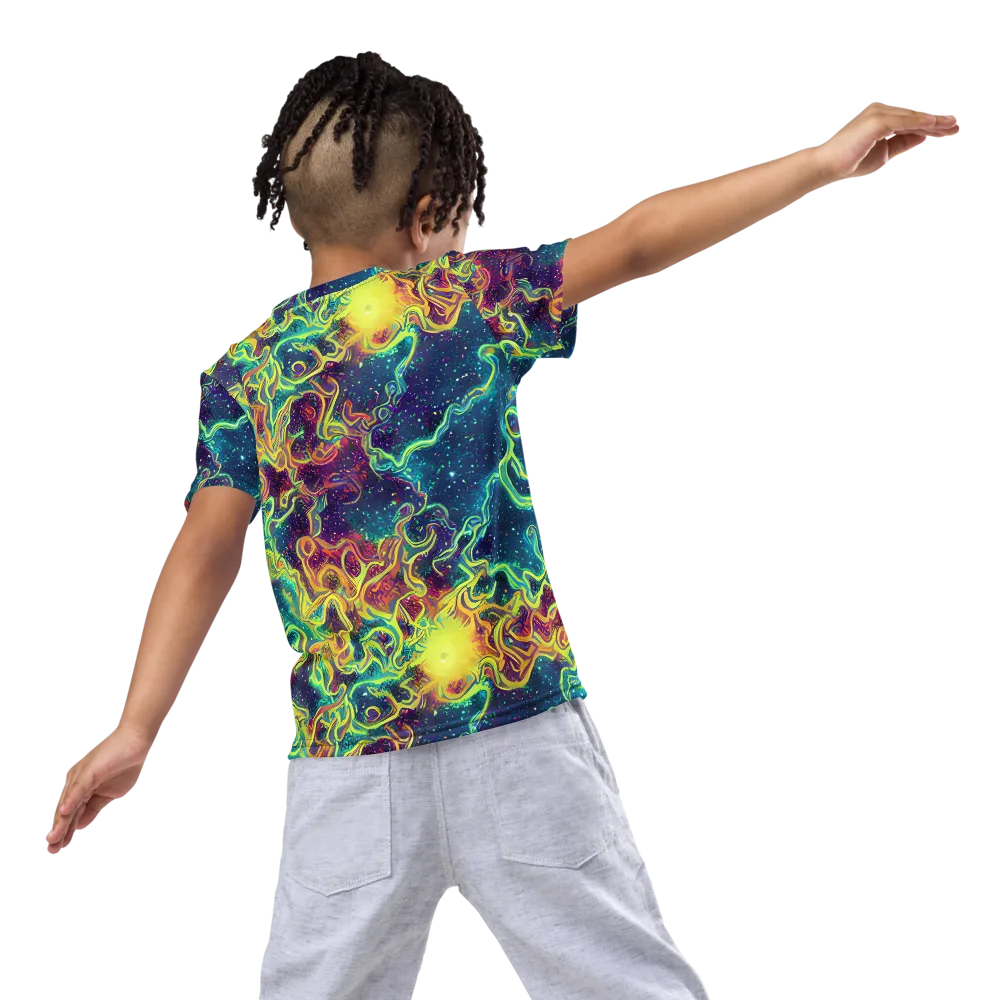 Echoed Pulses on Kids Crew Neck T-Shirt — Back