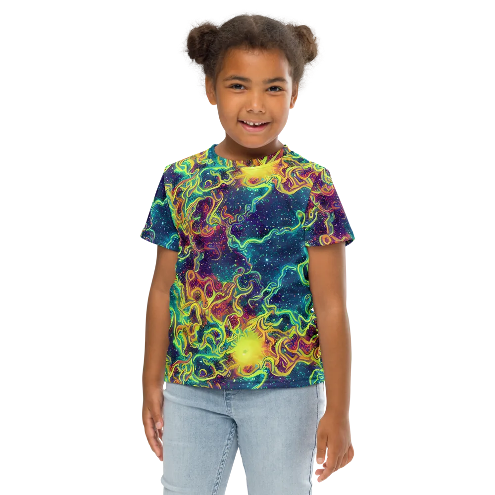 Echoed Pulses on Kids Crew Neck T-Shirt — Front