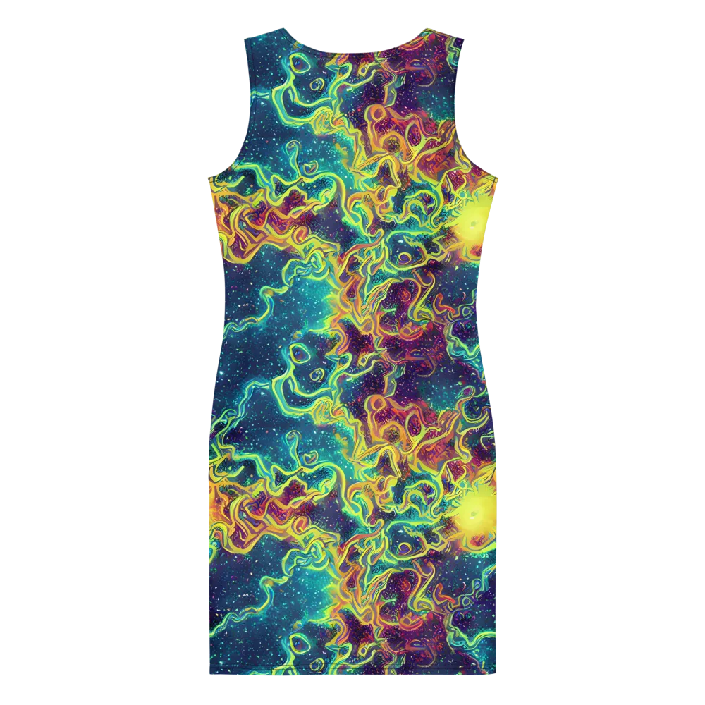Echoed Pulses on Bodycon Dress — Back