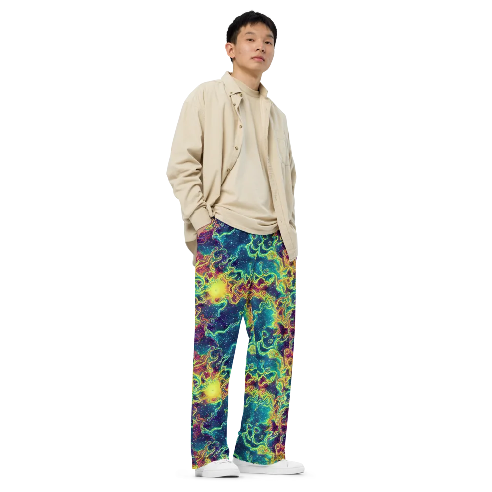 Echoed Pulses on Wide-Leg Pants — Right Front