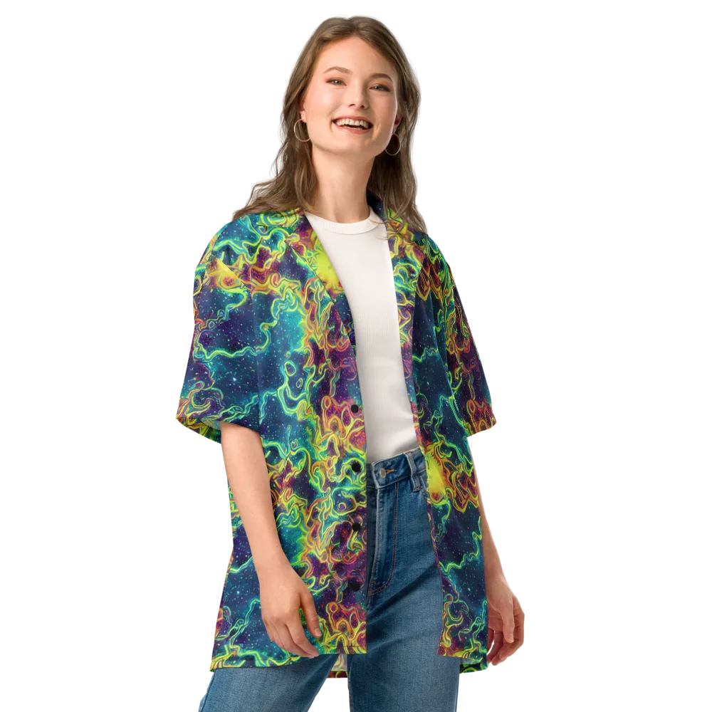 Echoed Pulses on Button Shirt — Front