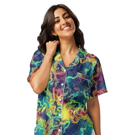 Echoed Pulses on a Women's Short Sleeve Pajama Top
