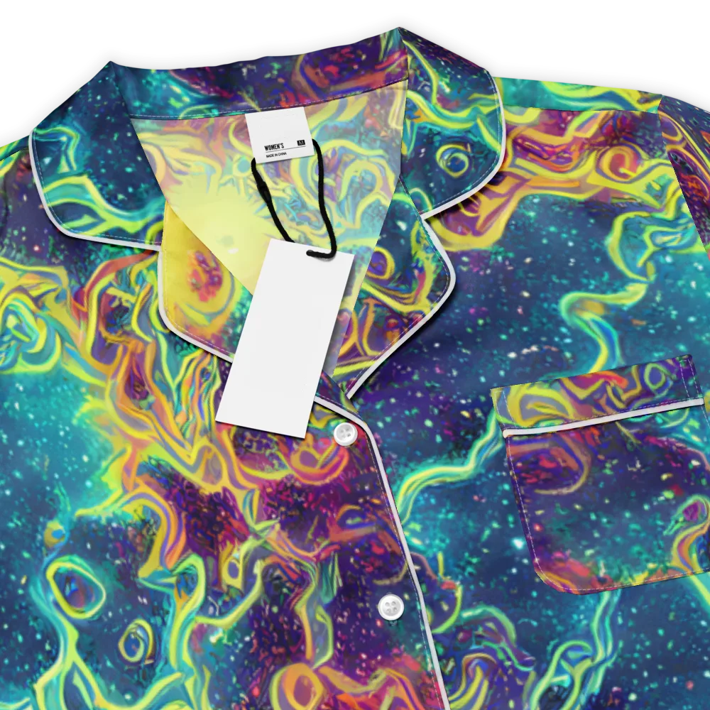 Echoed Pulses on Women's Short Sleeve Pajama Top — Product details
