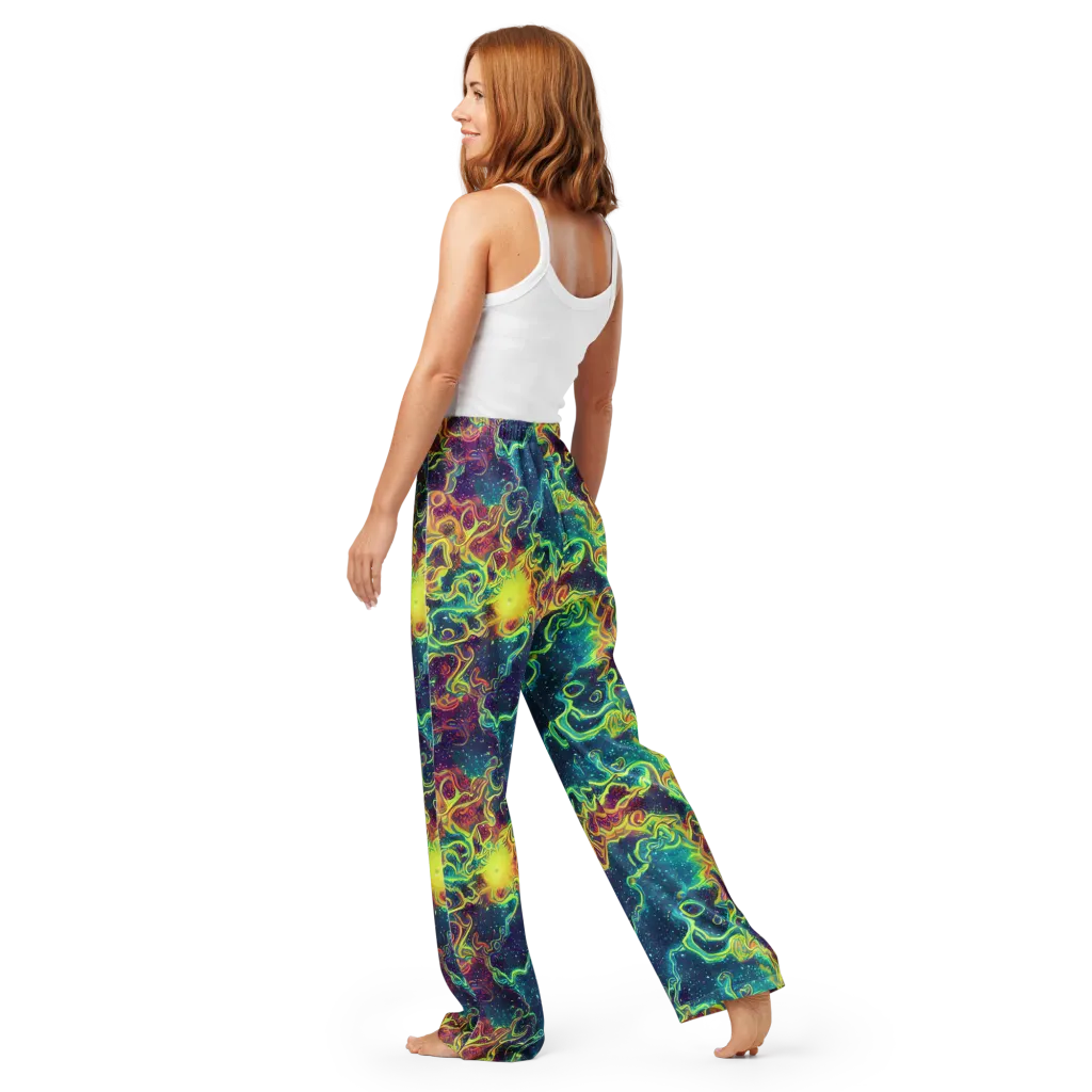 Echoed Pulses on Women's Pajama Pants — Back