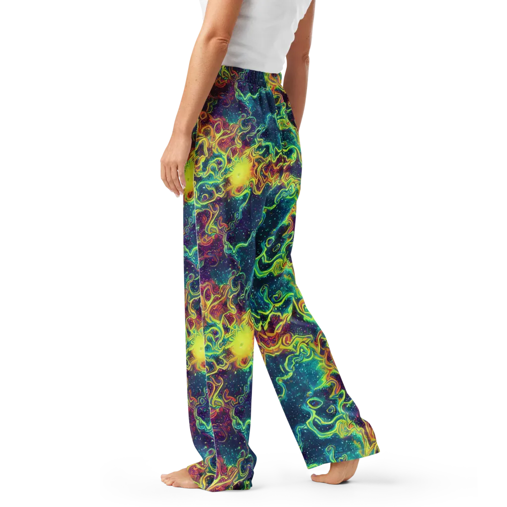 Echoed Pulses on Women's Pajama Pants — Left