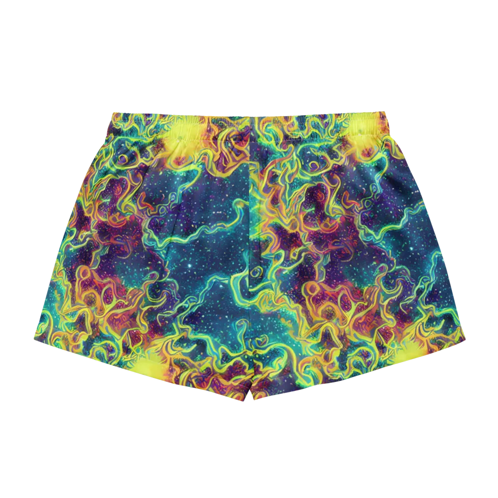 Echoed Pulses on Women's Pajama Shorts — Back