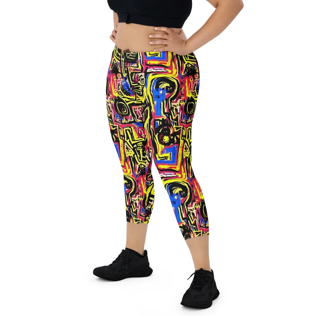 Beyond the Canvas on Capri Leggings — Front