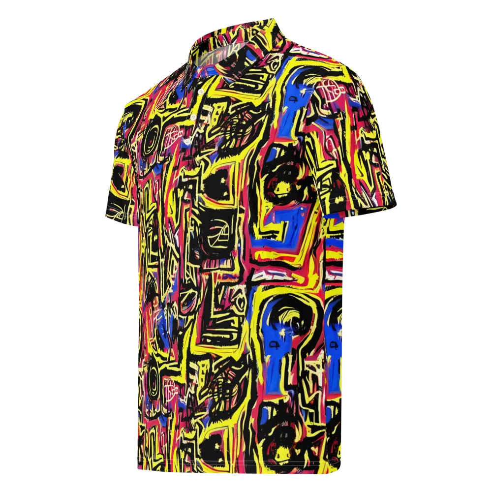 Beyond the Canvas on Men's Slim Fit Polo Shirt — Left Front