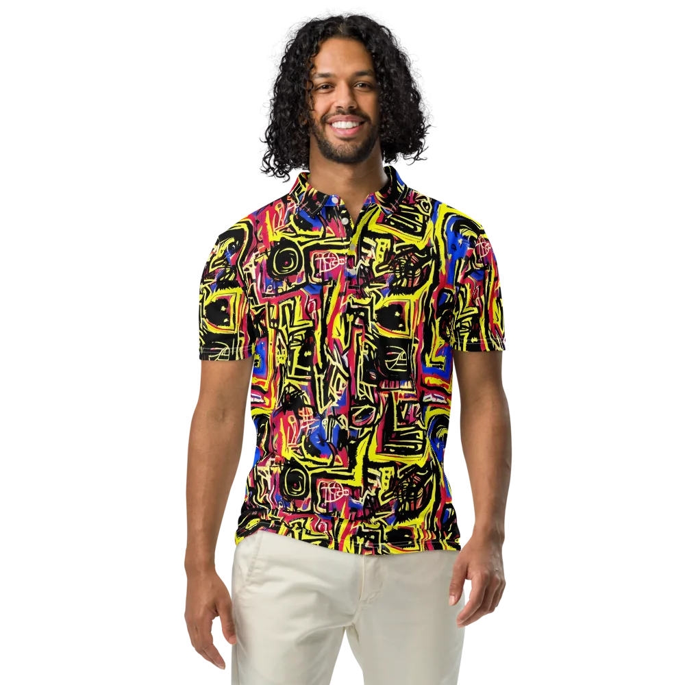 Beyond the Canvas on Men's Slim Fit Polo Shirt — Front