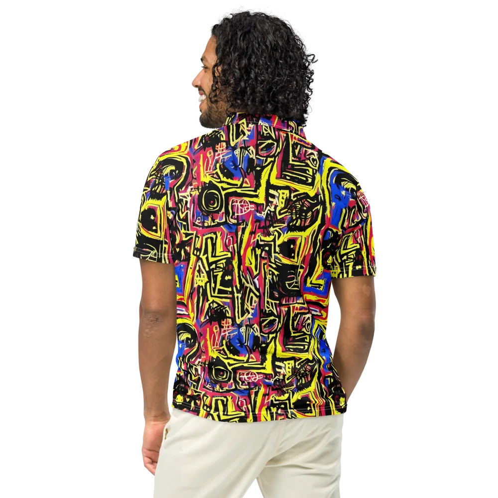 Beyond the Canvas on Men's Slim Fit Polo Shirt — Back