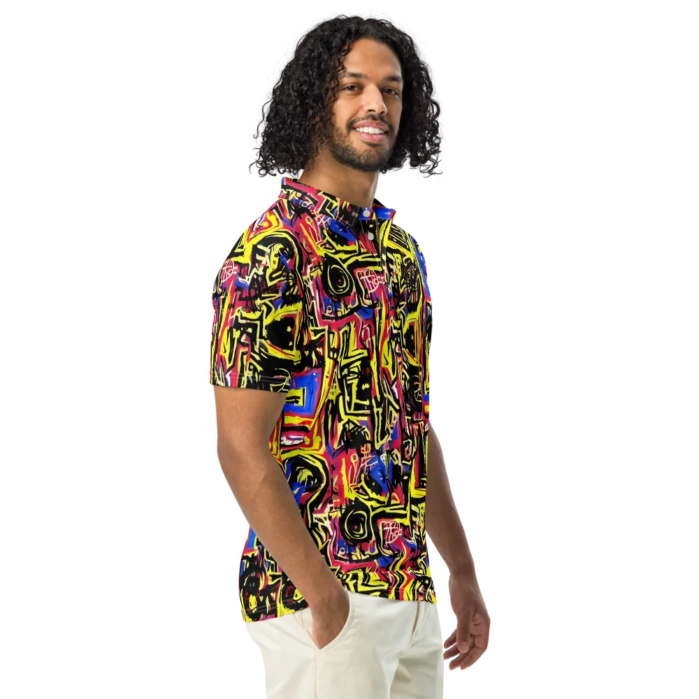 Beyond the Canvas on Men's Slim Fit Polo Shirt — Right Front