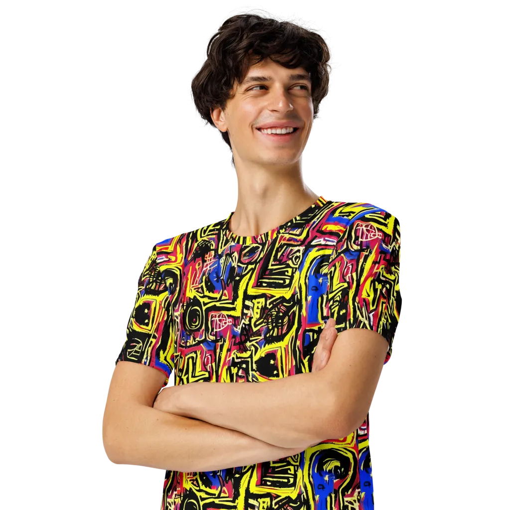 Beyond the Canvas on Men's Crew Neck T-Shirt — Left Front