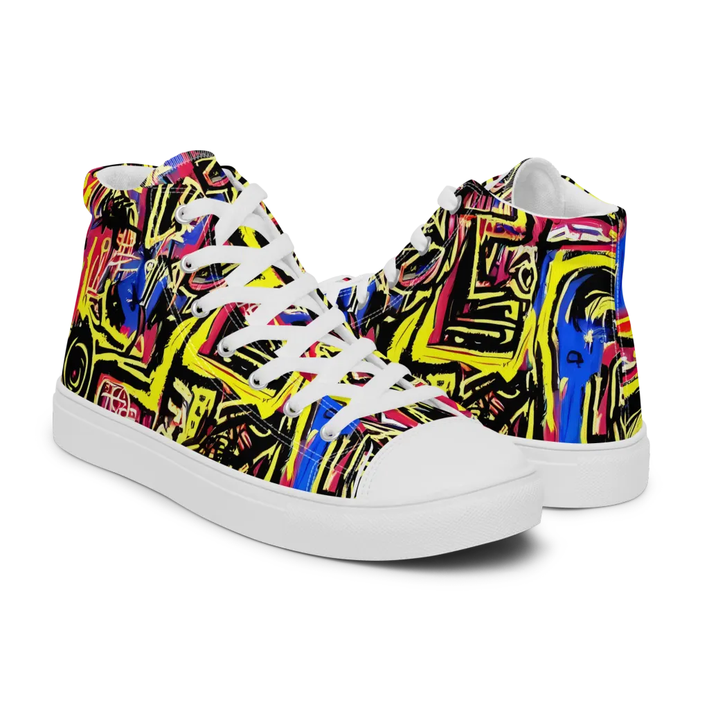 Beyond the Canvas on Men's High Top Canvas Shoes — Right