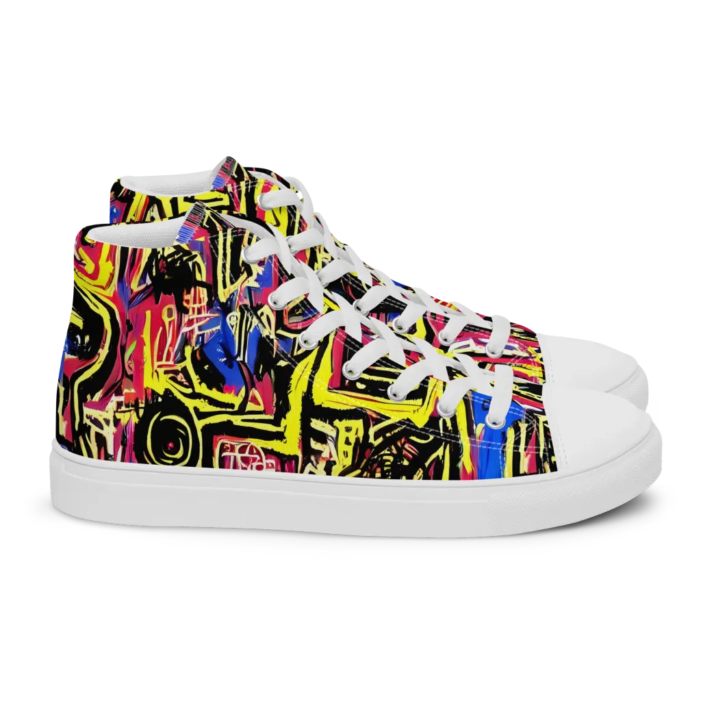 Beyond the Canvas on Women's High Top Canvas Shoes — Right