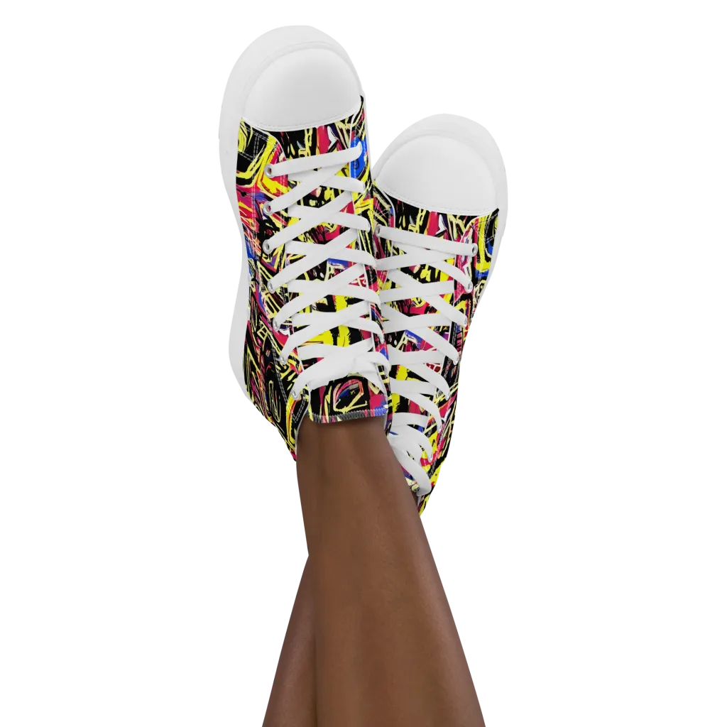 Beyond the Canvas on Women's High Top Canvas Shoes — Front