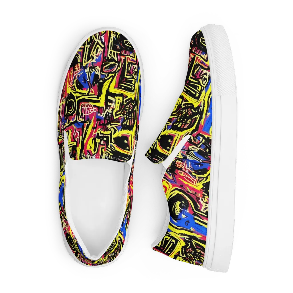 Beyond the Canvas on Men's Slip-On Canvas Shoes — Front