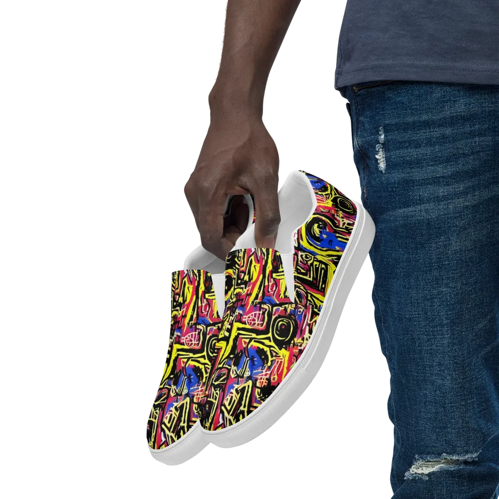 Beyond the Canvas on Men's Slip-On Canvas Shoes — Left Front