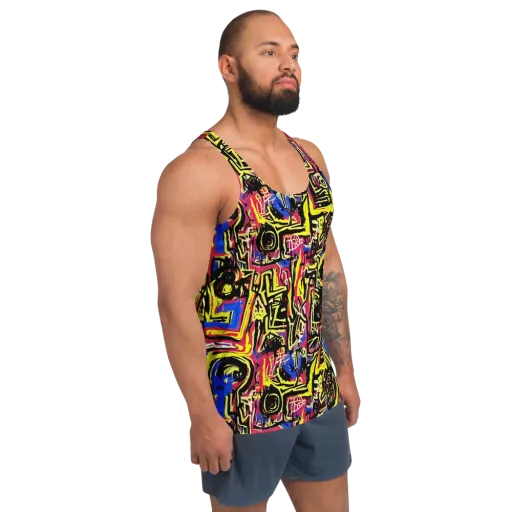 Beyond the Canvas on a Men's Tank Top