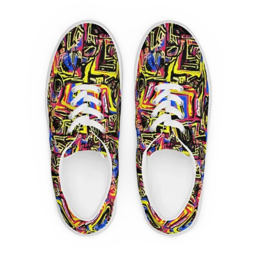 Beyond the Canvas on a Men's Lace-Up Canvas Shoes