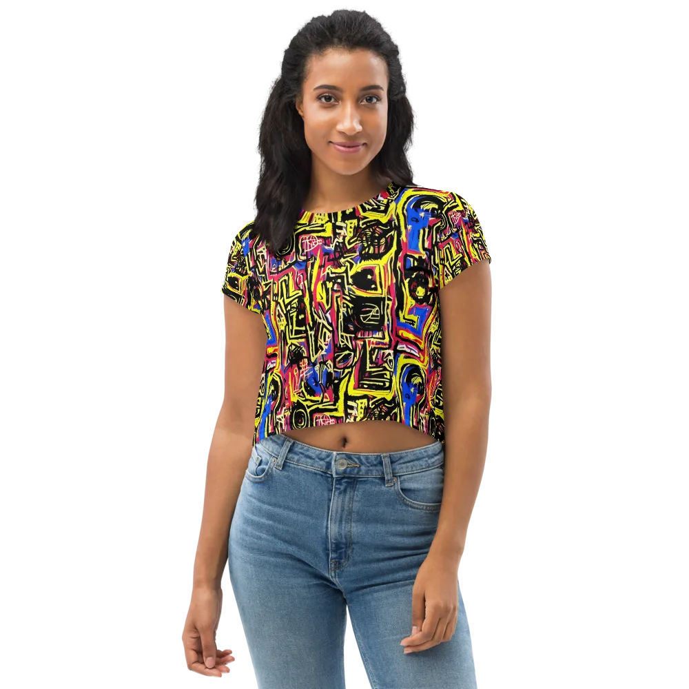 Beyond the Canvas on Crop Tee — Front