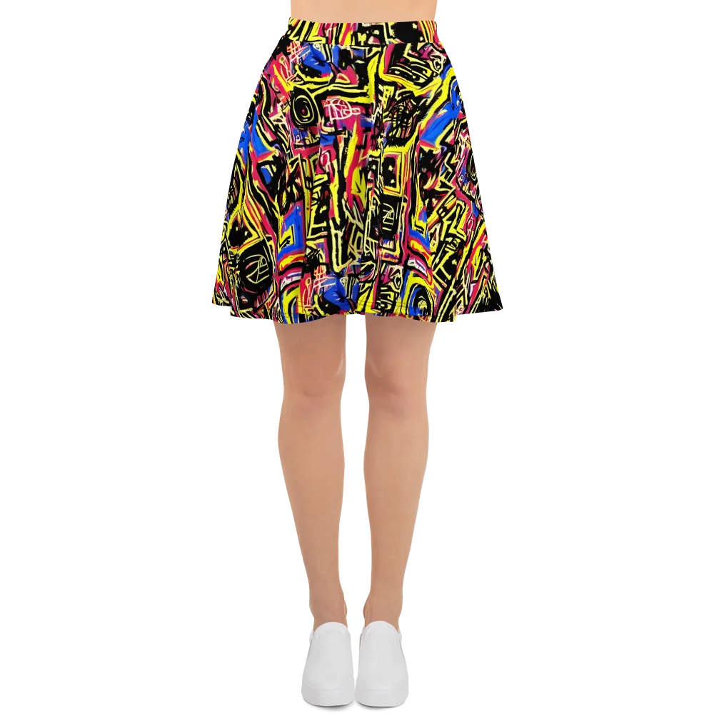 Beyond the Canvas on Skater Skirt — Front