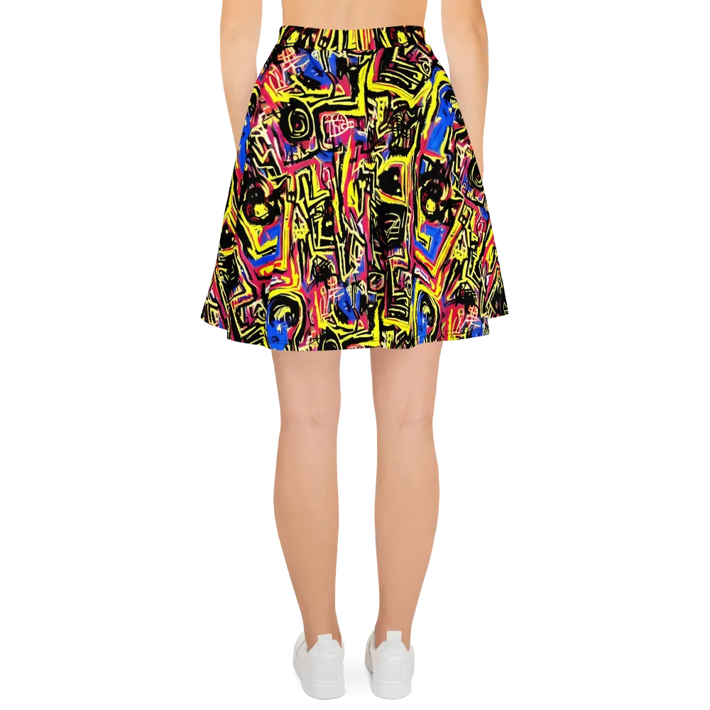 Beyond the Canvas on Skater Skirt — Back