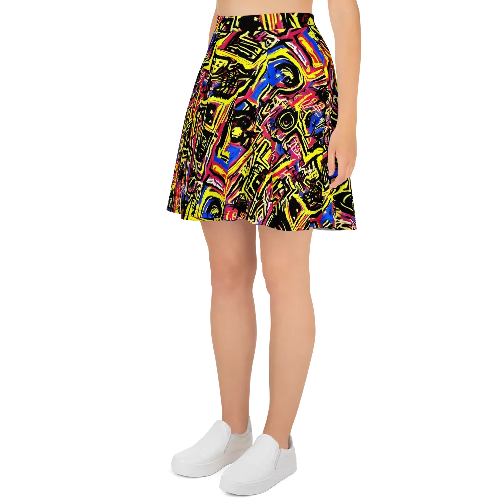 Beyond the Canvas on Skater Skirt — Left