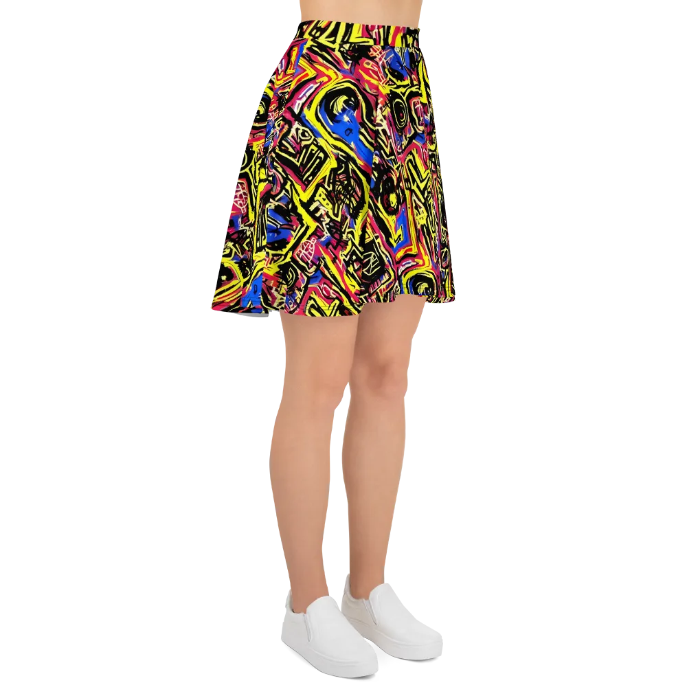 Beyond the Canvas on Skater Skirt — Right