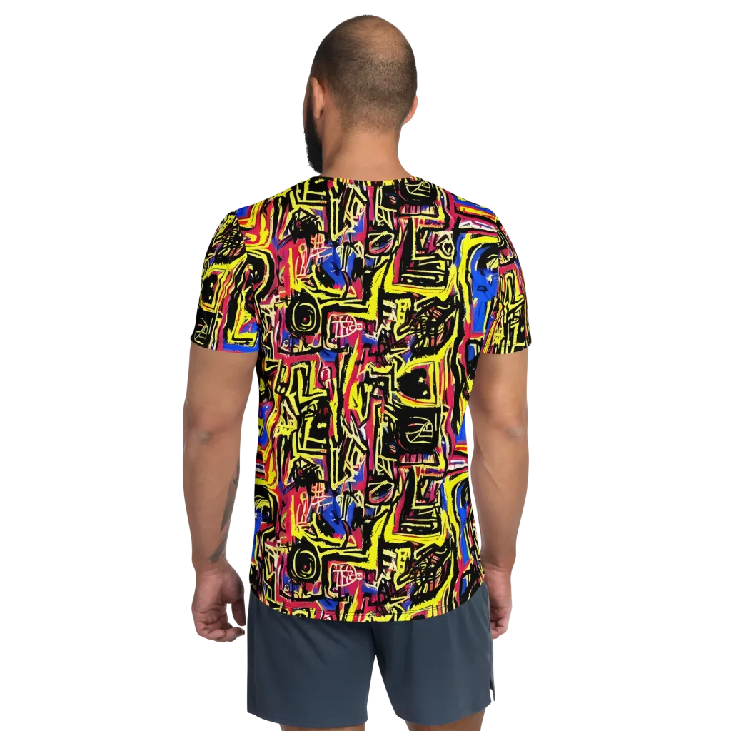 Beyond the Canvas on Men's Athletic T-Shirt — Back