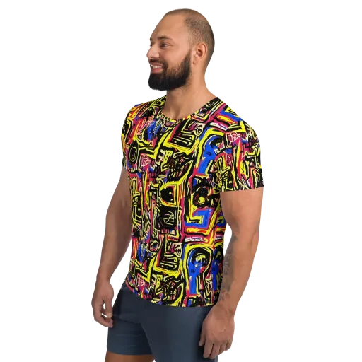 Beyond the Canvas on a Men's Athletic T-Shirt
