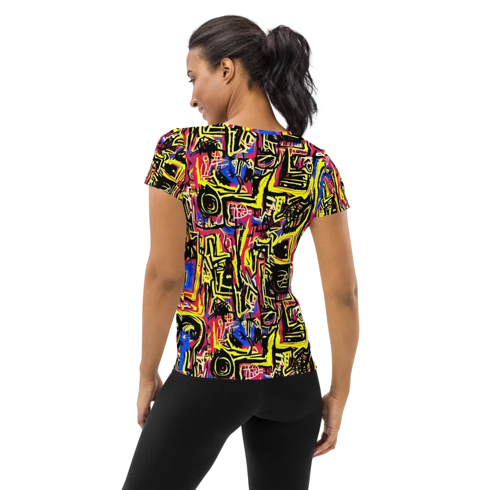 Beyond the Canvas on Women's Athletic T-Shirt — Back