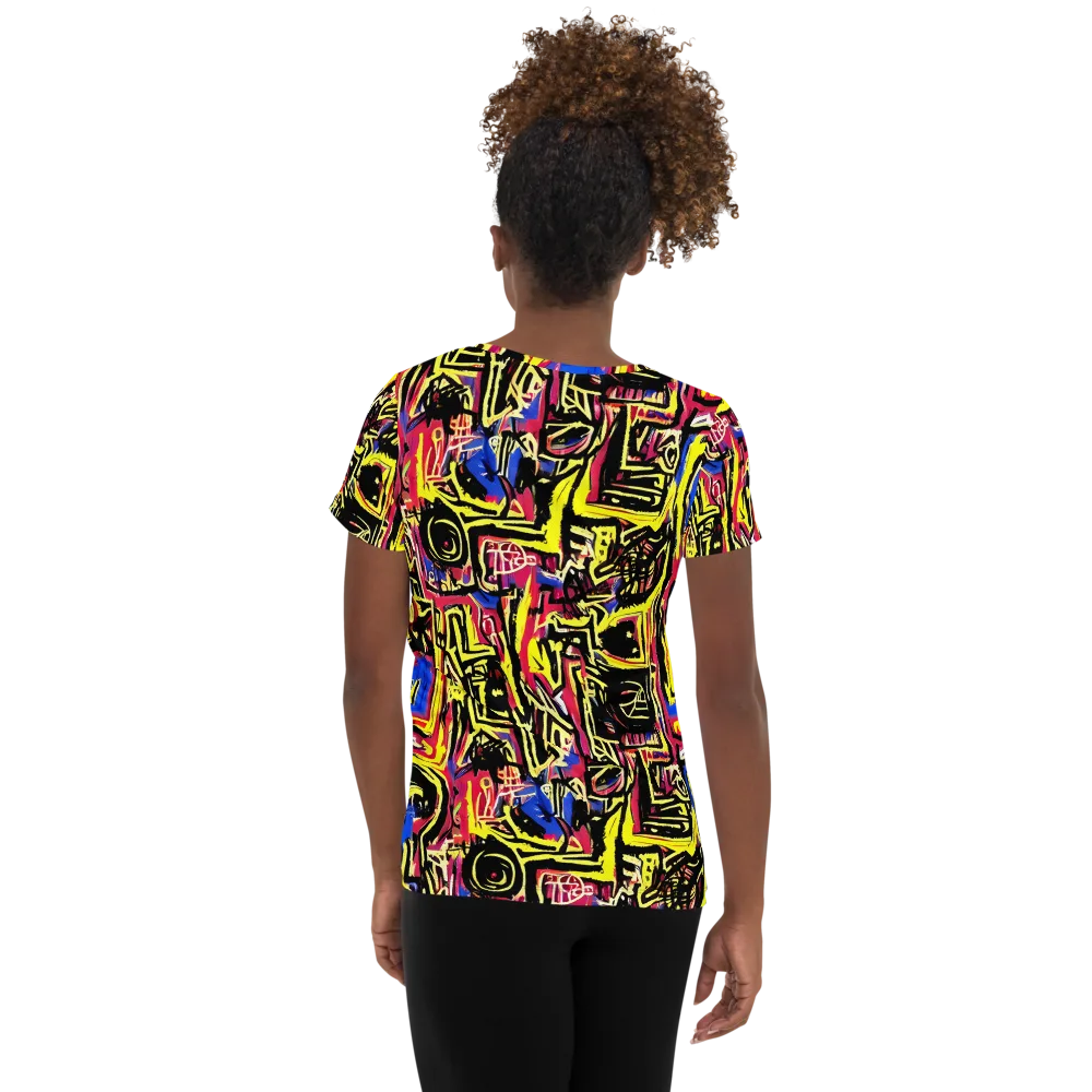 Beyond the Canvas on Women's Athletic T-Shirt — Back