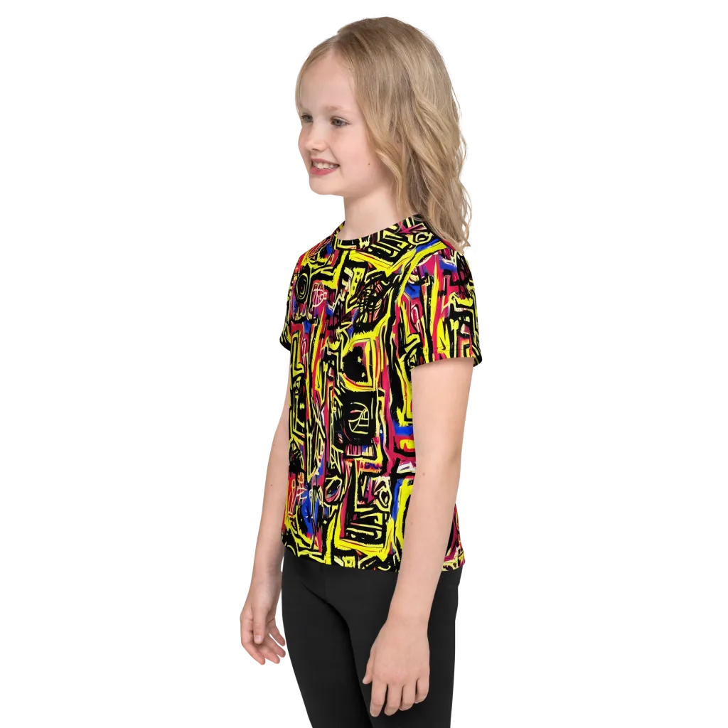 Beyond the Canvas on Kids Crew Neck T-Shirt — Left