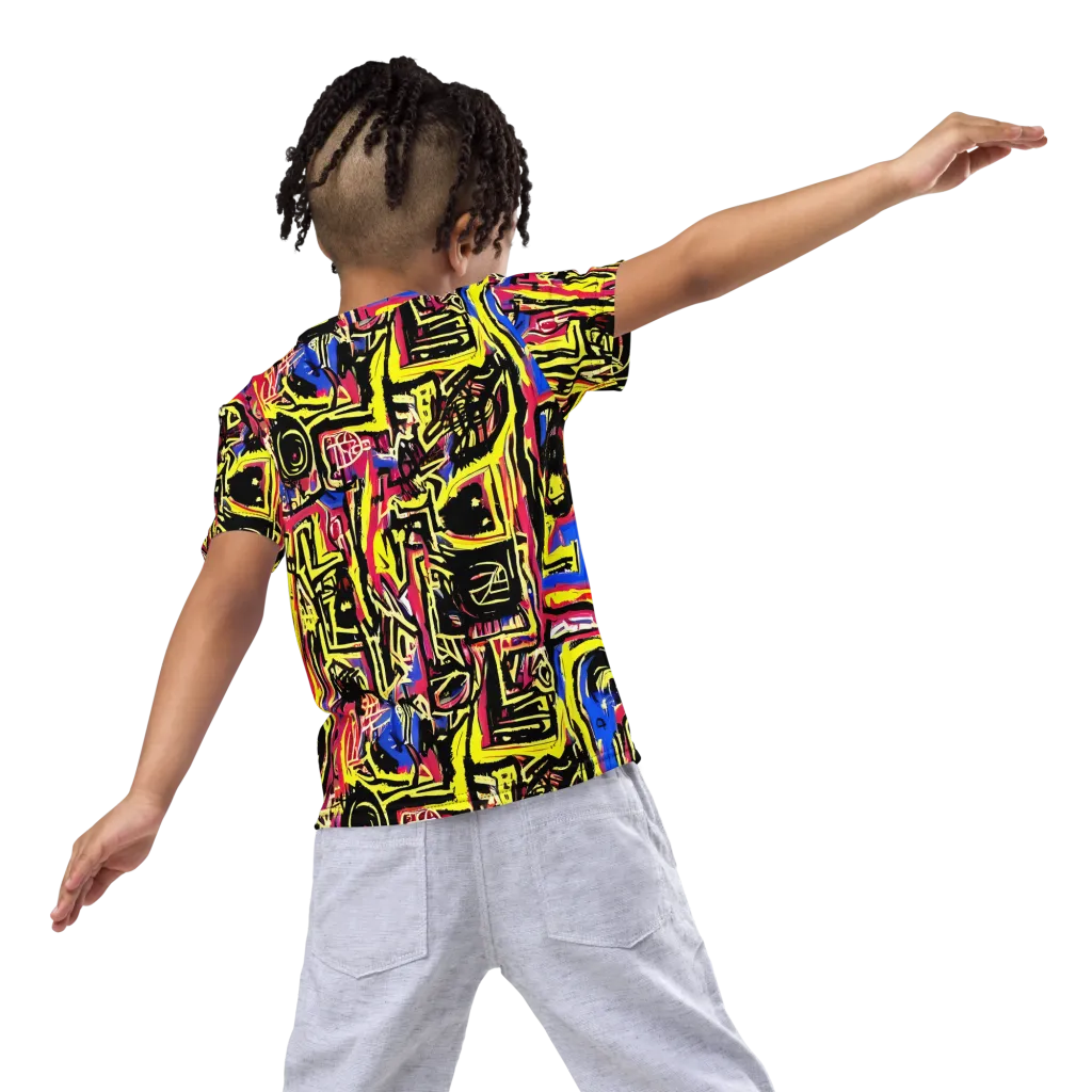 Beyond the Canvas on Kids Crew Neck T-Shirt — Back