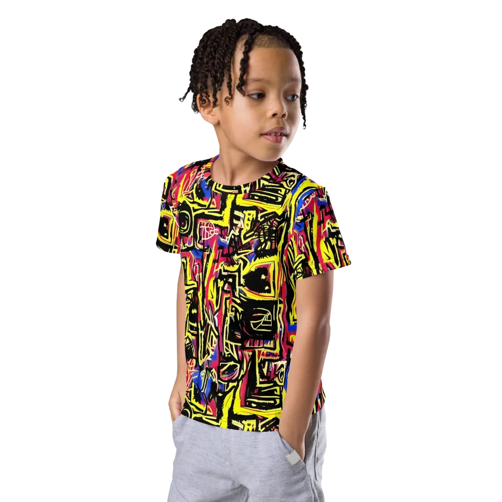 Beyond the Canvas on Kids Crew Neck T-Shirt — Left Front