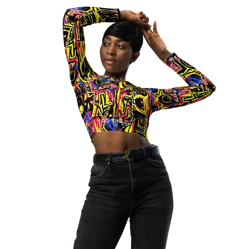 Beyond the Canvas on a Long Sleeve Crop Top
