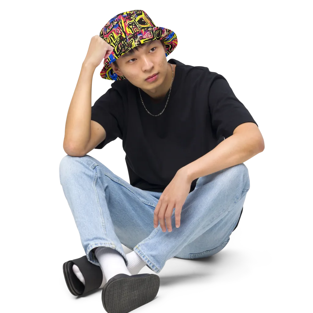 Beyond the Canvas on Reversible Bucket Hat — Front 2 Inside