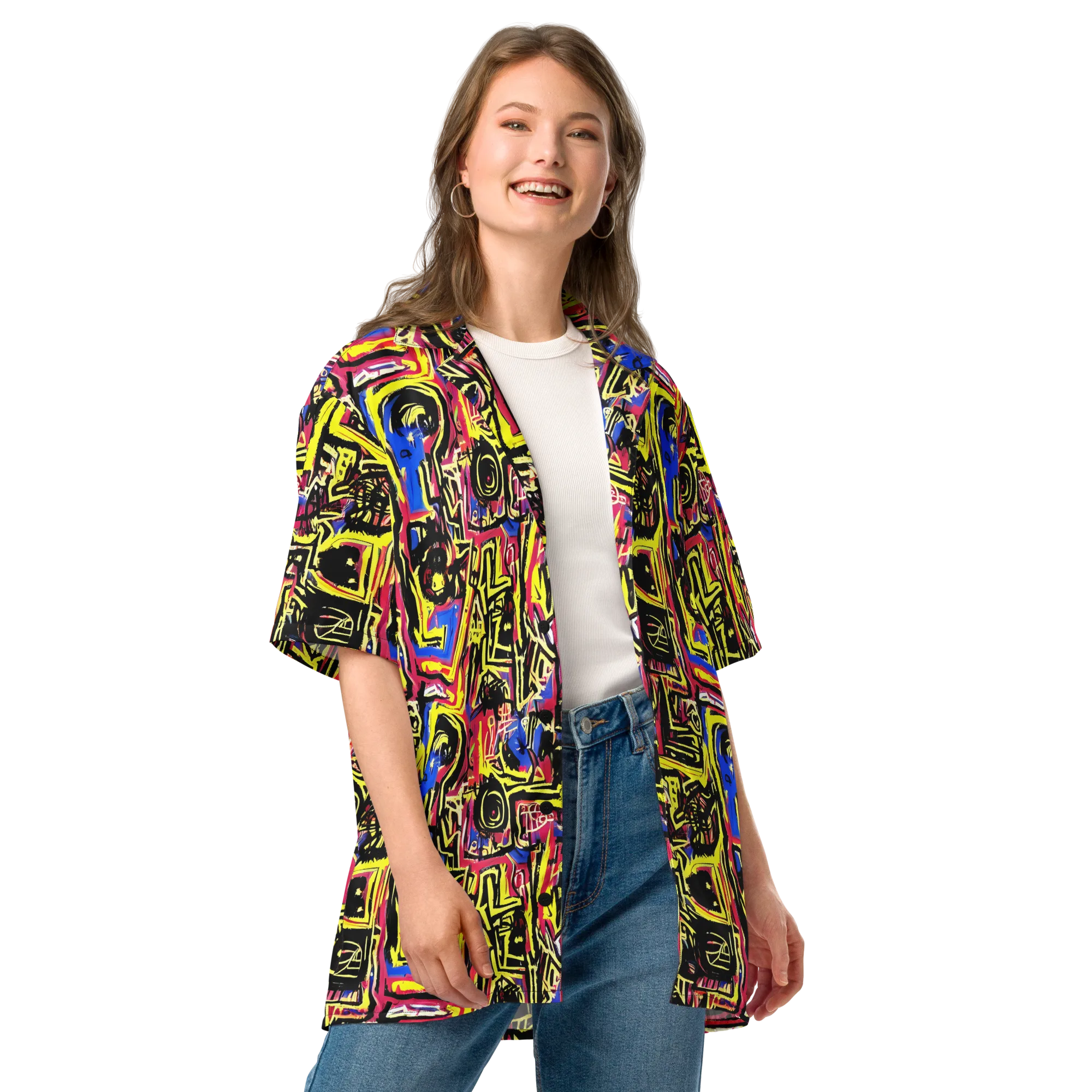 Beyond the Canvas on Button Shirt — Front