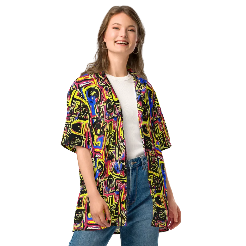 Beyond the Canvas on Button Shirt — Front