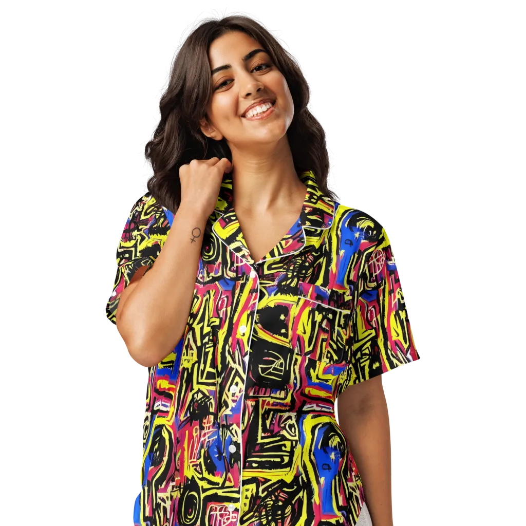Beyond the Canvas on Women's Short Sleeve Pajama Top — Front