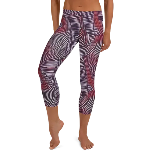 Nebula Waves on a Capri Leggings