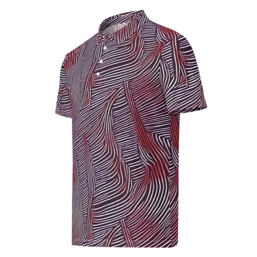 Nebula Waves on a Men's Slim Fit Polo Shirt