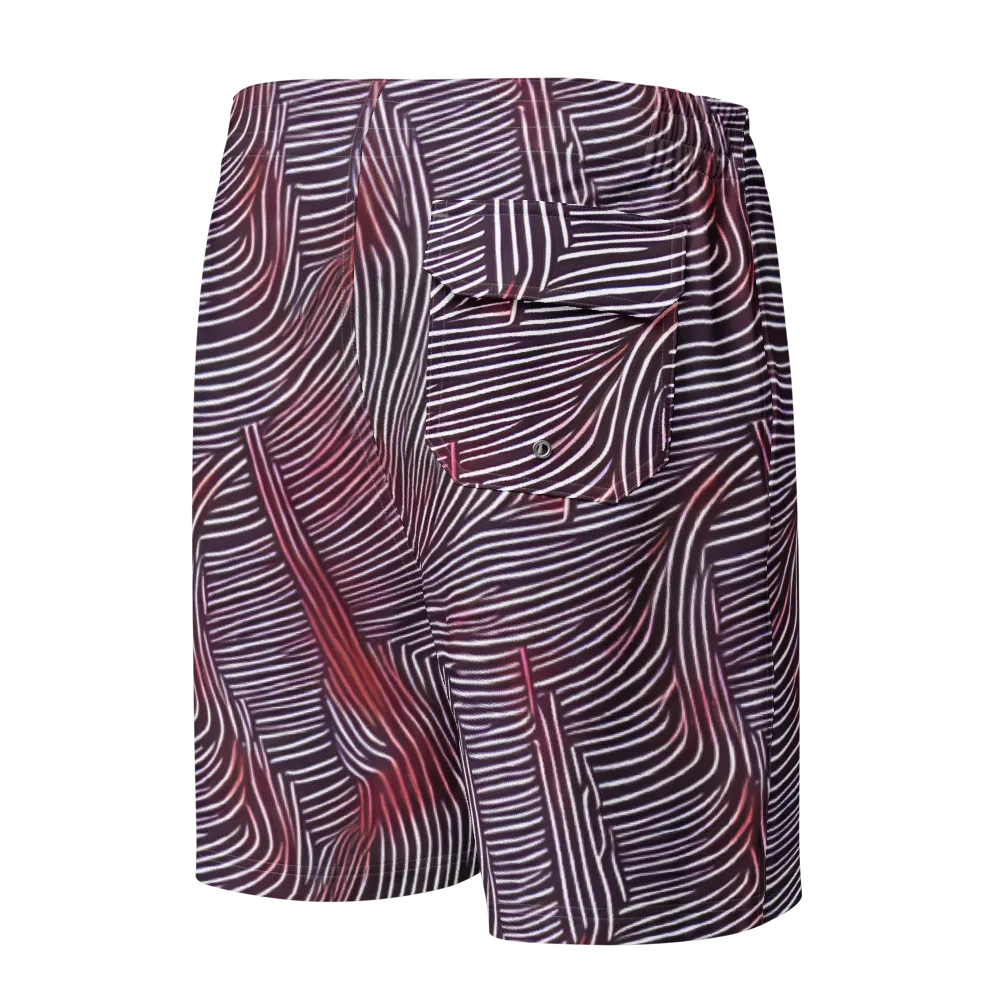 Nebula Waves on Men's Board Shorts — Back