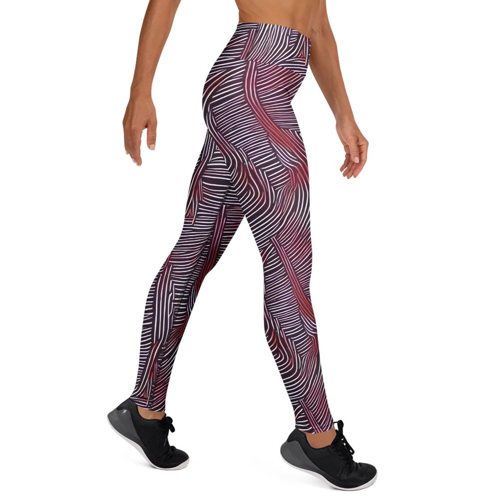 Nebula Waves on Yoga Leggings — Right